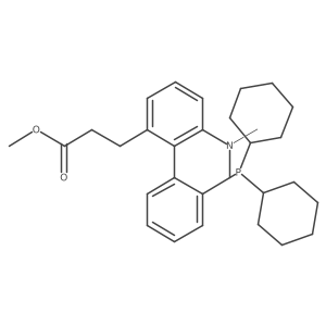 Methyl 3-(2'-(dicyclohexylphosphanyl)-6-(dimethylamino)-[1,1'-biphenyl]-2-yl)propanoate Structure
