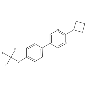 2-(Azetidin-1-yl)-5-[4-(trifluoromethoxy)phenyl]pyrimidine结构式