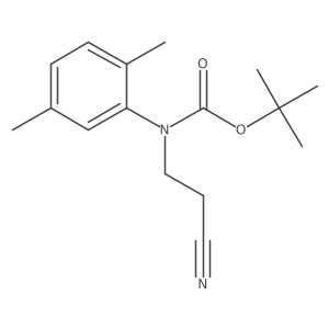 tert-butyl N-(2-cyanoethyl)-N-(2,5-dimethylphenyl)carbamate结构式