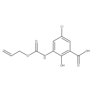 5-Chloro-2-hydroxy-3-{[(prop-2-en-1-yloxy)carbonyl]amino}benzoic acid Structure