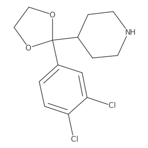 4-[2-(3,4-Dichlorophenyl)-[1,3]dioxolan-2-yl]piperidine结构式