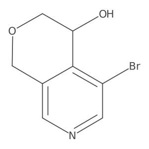 5-Bromo-3,4-dihydro-1H-pyrano[3,4-C]pyridin-4-OL结构式