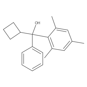 I+/--Cyclobutyl-2,4,6-trimethyl-I+/--phenylbenzenemethanol Structure