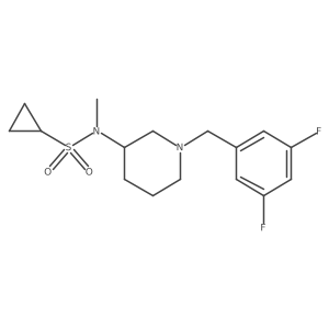 N-{1-[(3,5-difluorophenyl)methyl]piperidin-3-yl}-N-methylcyclopropanesulfonamide Structure