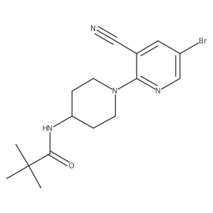 N-[1-(5-bromo-3-cyanopyridin-2-yl)piperidin-4-yl]-2,2-dimethylpropanamide Structure