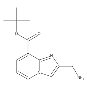 Tert-butyl 2-(aminomethyl)imidazo[1,2-a]pyridine-8-carboxylate结构式