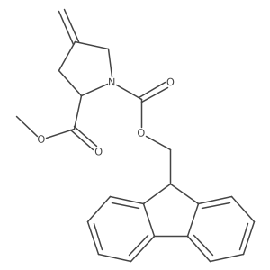 1-(9H-fluoren-9-yl)methyl 2-methyl (2S)-4-methylidenepyrrolidine-1,2-dicarboxylate结构式