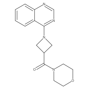 4-[3-(Morpholine-4-carbonyl)azetidin-1-yl]quinazoline结构式