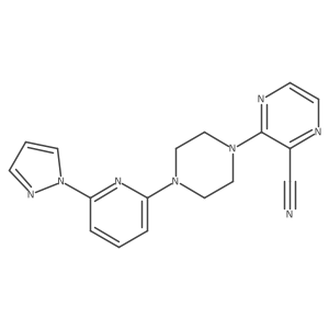 3-{4-[6-(1H-pyrazol-1-yl)pyridin-2-yl]piperazin-1-yl}pyrazine-2-carbonitrile Structure