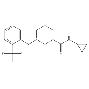 N-cyclopropyl-1-{[2-(trifluoromethyl)phenyl]methyl}piperidine-3-carboxamide结构式
