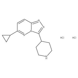 4-{6-Cyclopropyl-[1,2,4]triazolo[4,3-b]pyridazin-3-yl}piperidine dihydrochloride Structure