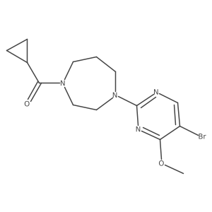 1-(5-Bromo-4-methoxypyrimidin-2-yl)-4-cyclopropanecarbonyl-1,4-diazepane Structure
