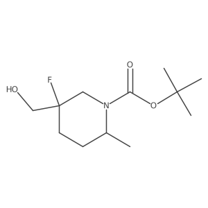 Tert-butyl 5-fluoro-5-(hydroxymethyl)-2-methyl-piperidine-1-carboxylate Structure