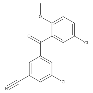 3-Chloro-5-(5-chloro-2-methoxybenzoyl)benzonitrile结构式