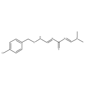 N-({[(4-chlorobenzyl)oxy]imino}methyl)-N'-[(dimethylamino)methylene]thiourea Structure