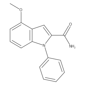 4-Methoxy-1-phenyl-1H-indole-2-carboxamide结构式