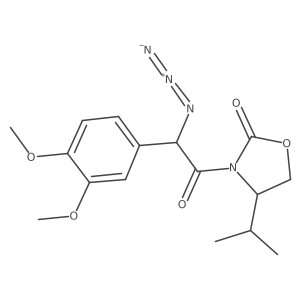 (4S)-3-[(2S)-2-Azido-2-(3,4-dimethoxyphenyl)acetyl]-4-(1-methylethyl)-2-oxazolidinone Structure