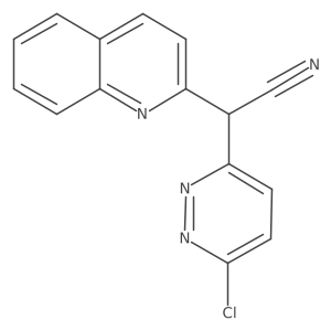 2-(6-Chloropyridazin-3-yl)-2-(quinolin-2-yl)acetonitrile Structure
