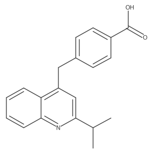 4-[[2-(1-Methylethyl)-4-quinolinyl]methyl]benzoic acid结构式
