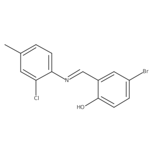 4-bromo-2-{(E)-[(2-chloro-4-methylphenyl)imino]methyl}phenol结构式
