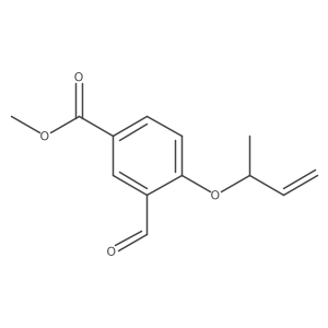 Methyl 3-formyl-4-[(1-methylprop-2-enyl)oxy]benzoate Structure