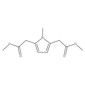 Methyl 2-[5-(2-methoxy-2-oxoethyl)-1-methylpyrrol-2-yl]acetate结构式