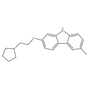 6-Fluoro-2-[2-(1-pyrrolidinyl)ethoxy]-9H-carbazole结构式