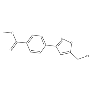 4-(5-Chloromethyl-isoxazol-3-yl)-benzoic acid methyl ester Structure