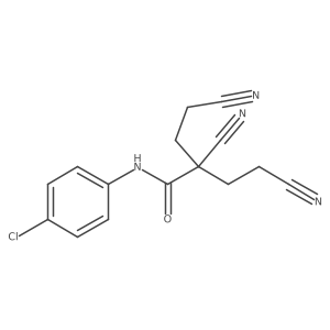N-(4-Chlorophenyl)-2,4-dicyano-2-(2-cyanoethyl)butanamide Structure