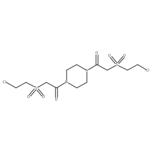 1,4-Bis[[(2-chloroethyl)sulfonyl]acetyl]piperazine Structure