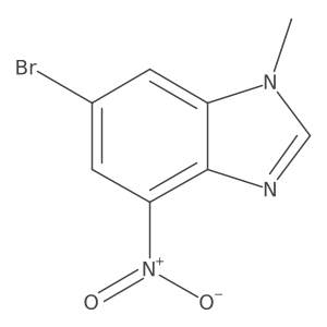 6-bromo-1-methyl-4-nitro-1H-benzimidazole结构式