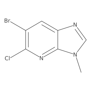 6-Bromo-5-chloro-3-methyl-3H-imidazo[4,5-b]pyridine结构式