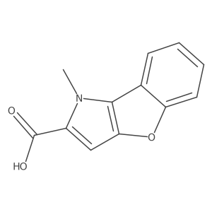 1-Methyl-1H-benzofuro[3,2-b]pyrrole-2-carboxylic acid结构式