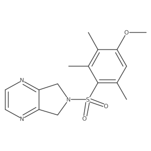 5h-Pyrrolo[3,4-b]pyrazine,6,7-dihydro-6-[(4-methoxy-2,3,6-trimethylphenyl)sulfonyl]-结构式