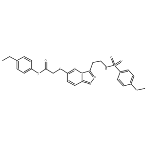 N-(4-Ethylphenyl)-2-({3-[2-(4-methoxybenzenesulfonamido)ethyl]-[1,2,4]triazolo[4,3-B]pyridazin-6-YL}sulfanyl)acetamide结构式