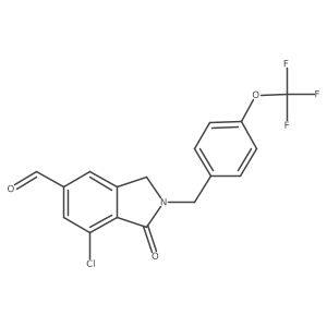 7-chloro-1-oxo-2-(4-trifluoromethoxy-benzyl)-2,3-dihydro-1H-isoindole-5-carbaldehyde结构式