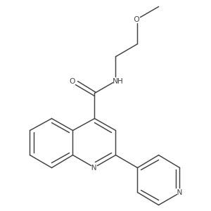 N-(2-methoxyethyl)-2-(pyridin-4-yl)quinoline-4-carboxamide结构式