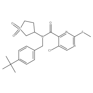 N-(4-tert-butylbenzyl)-5-chloro-N-(1,1-dioxidotetrahydrothiophen-3-yl)-2-(methylsulfanyl)pyrimidine-4-carboxamide Structure