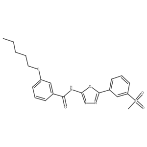 N-(5-(3-(methylsulfonyl)phenyl)-1,3,4-oxadiazol-2-yl)-3-(pentyloxy)benzamide Structure