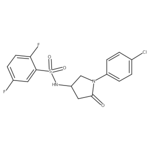 N-(1-(4-chlorophenyl)-5-oxopyrrolidin-3-yl)-2,5-difluorobenzenesulfonamide Structure
