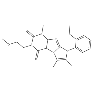 6-(2-Ethylphenyl)-2-(2-methoxyethyl)-4,7,8-trimethyl-4a,9a-dihydropurino[7,8-a]imidazole-1,3-dione结构式
