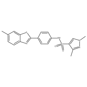 1,3-dimethyl-N-(4-(6-methylbenzo[d]thiazol-2-yl)phenyl)-1H-pyrazole-4-sulfonamide Structure