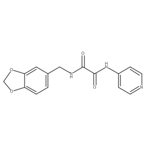 N1-(benzo[d][1,3]dioxol-5-ylmethyl)-N2-(pyridin-4-yl)oxalamide结构式