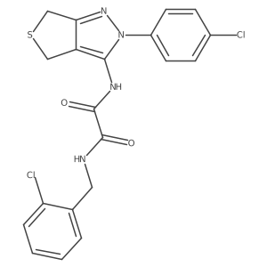 N1-(2-chlorobenzyl)-N2-(2-(4-chlorophenyl)-4,6-dihydro-2H-thieno[3,4-c]pyrazol-3-yl)oxalamide Structure