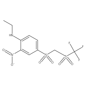 N-Ethyl-2-nitro-4-[[[(trifluoromethyl)sulfonyl]methyl]sulfonyl]benzenamine Structure
