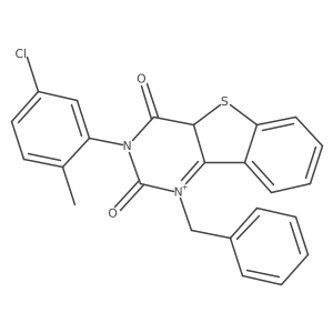 3-Benzyl-5-(5-chloro-2-methylphenyl)-8-thia-3,5-diazatricyclo[7.4.0.0^{2,7}]trideca-1(9),2(7),10,12-tetraene-4,6-dione结构式