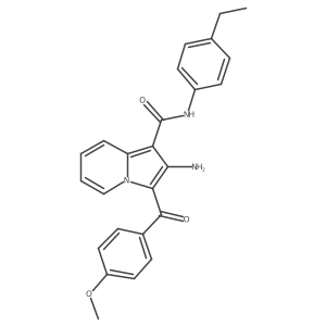2-amino-N-(4-ethylphenyl)-3-(4-methoxybenzoyl)indolizine-1-carboxamide结构式