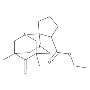 Ethyl 5',7'-dimethyl-6'-oxo-1',3'-diazaspiro[cyclopentane-1,2'-tricyclo[3.3.1.1~3,7~]decane]-2-carboxylate Structure