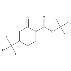 2-Oxo-4-trifluoromethyl-piperidine-1-carboxylic acid tert-butyl ester结构式
