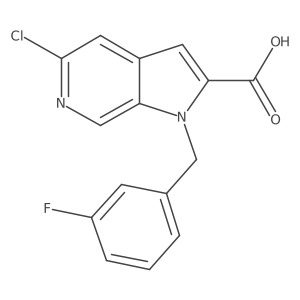 1h-Pyrrolo[2,3-c]pyridine-2-carboxylic acid,5-chloro-1-[(3-fluorophenyl)methyl]-结构式